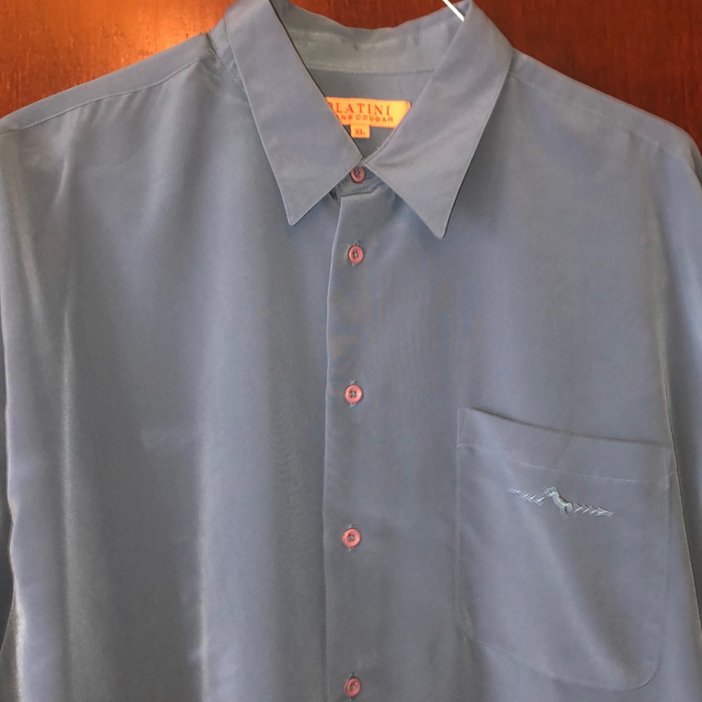 Platini Jeans Cougar Men’s Blue Button Down Shirt